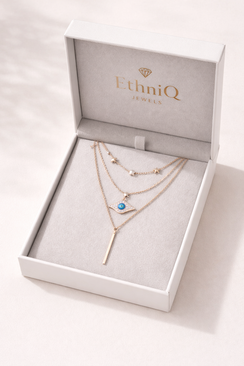 Elara Evil Eye Layered Necklace